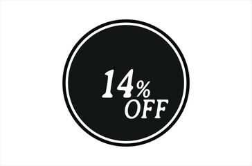 14% Off, Sale Discount Banner. Discount offer price, special offer sales promotions. vector template illustration
