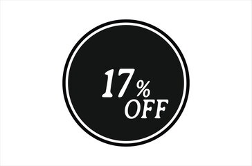 17% Off, Sale Discount Banner. Discount offer price, special offer sales promotions. vector template illustration