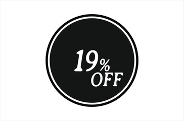19% Off, Sale Discount Banner. Discount offer price, special offer sales promotions. vector template illustration