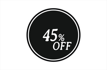 Print45% Off, Sale Discount Banner. Discount offer price, special offer sales promotions. vector template illustration