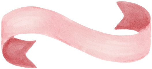 Fototapeta premium pink ribbon banner watercolor png