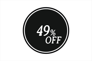 49% Off, Sale Discount Banner. Discount offer price, special offer sales promotions. vector template illustration