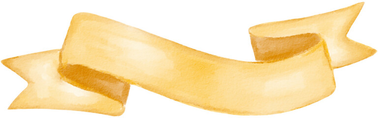 yellow ribbon banner watercolor png