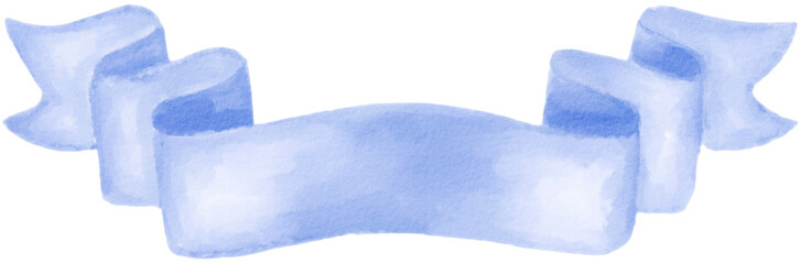 blue ribbon banner watercolor png