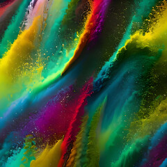 abstract rainbow background. multicolored abstract wavy background. Generative AI