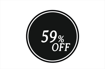 59% Off, Sale Discount Banner. Discount offer price, special offer sales promotions. vector template illustration
