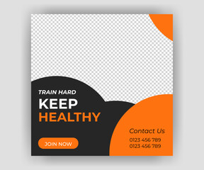 Fitness social media post banner template