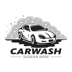 Car Wash logo design concept. Vector illustration.