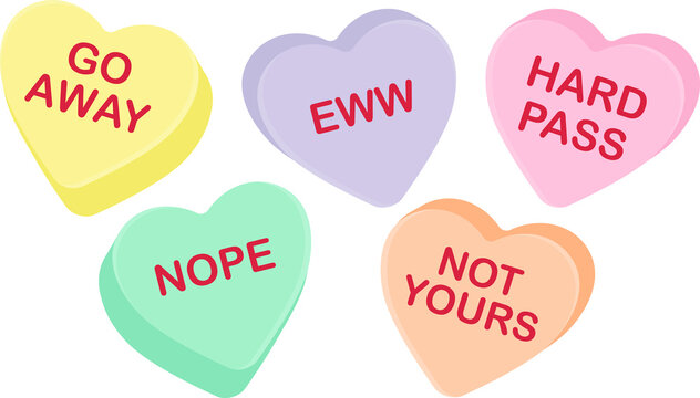 Retro Valentine Packaging Sticker, Anti Valentines Stickers By ArtFM