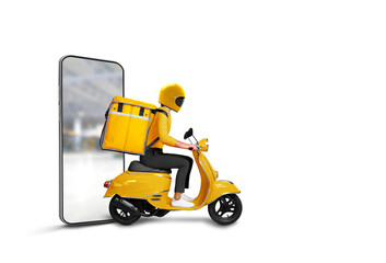 delivery concept, motor bike delivery