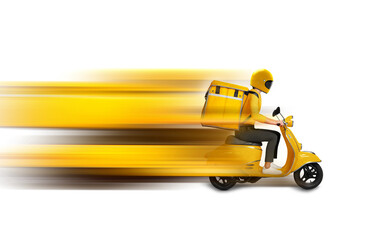 delivery concept, motor bike delivery