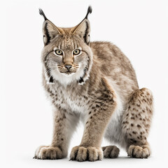 Obraz premium Nordluchs auf weißem Hintergrund (Generiert durch KI-Tool)