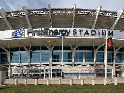 Cleveland, OH, USA - March 6, 2023: FirstEnergy Stadium Is Home To The NFL's Cleveland Browns, As Well As Other Sporting And Entertainment Events.