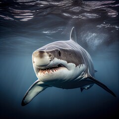 Obraz premium shark in the sea Generative Ai