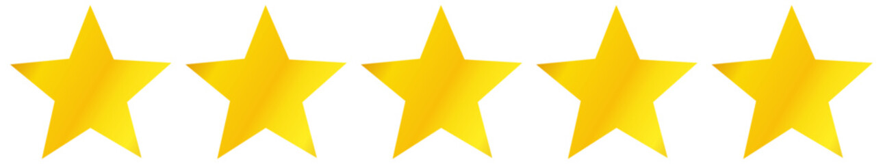 5 Star Gold Customer Rating Graphic