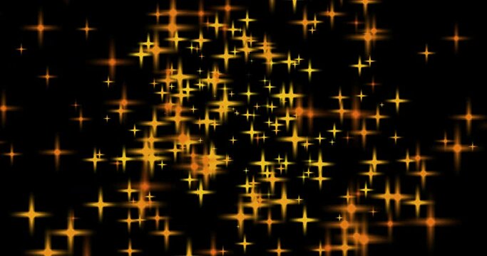 Gold stars, Gold Particles Moving Background. Gold Dust Waves. Abstract motion background shining gold particles. Stars animation