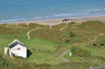 beach hut on the coast