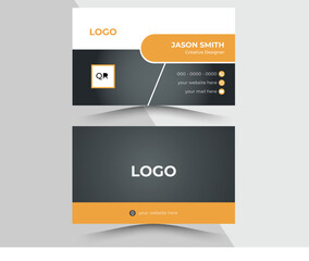 creative business card template,Vector illustration Modern and simple business card design, Minimal Business Card Layout, Personal visiting card with company logo. Vector illustration.