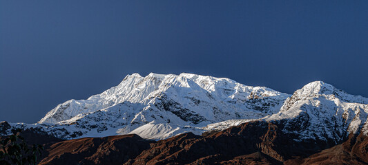  Annapurna III, 7,555 m, a mountain in the Annapurna mountain range in north-central Nepal, Nepal Himalayas, Nepal