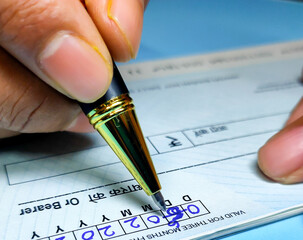 Alteration or overwrite of date on cheque leaf.