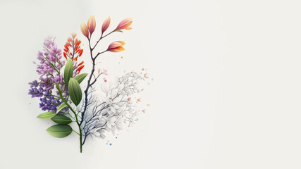 Spring Blossoms: Delicate and Colorful Flowers to celebrate the season - generative AI