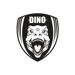 T-rex dinosaur logo simple concept