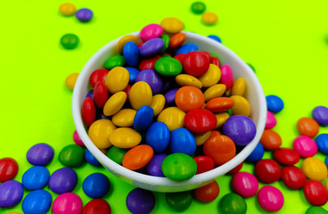 Fototapeta na wymiar colour ful Chocolate Candy Gems