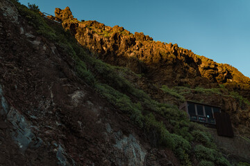 View of volcanic mountainside in north coast of Gran Canaria, Spain