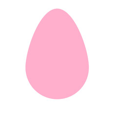 simple flat colored easter egg shape pink pastel