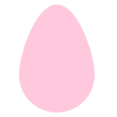 simple flat colored easter egg shape light pink