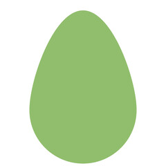 simple flat colored easter egg shape green pastel