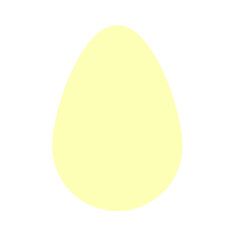 simple flat colored easter egg shape light yellow pastel