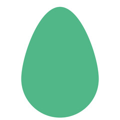 simple flat colored easter egg shape mint pastel