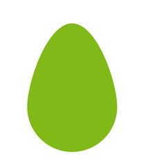 simple flat colored easter egg shape grass green