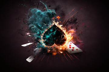 
card symbol, heart, love for cards, heart card, generative AI