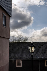 Sch&ouml;ne Wolken, Altstadt Laterne, Hausd&auml;cher