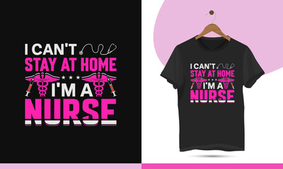 Doctor Nurse typography vector t-shirt design template.  A beautiful and eye-catching Nursing illustration art good for Clothes, bags, caps, and Mug designs.