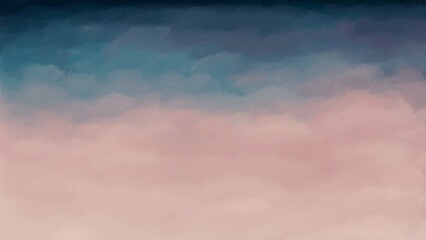 Gentle colors sky crayon illustration