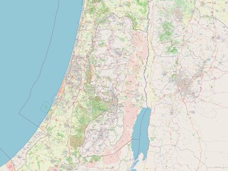 West Bank, Palestine. OSM. No legend