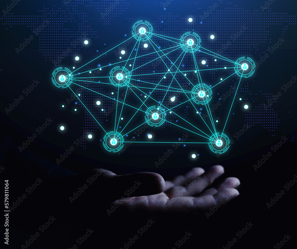 Poster business global structure networking