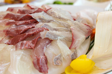 South Korea seafood raw fish sashimi