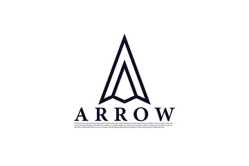 initial letter a arrow with arrowhead for archer archery