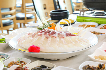 South Korea seafood raw fish sashimi