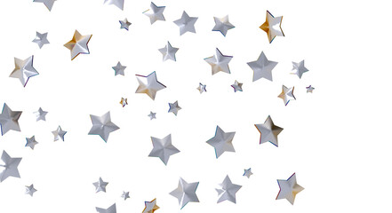 XMAS Stars - Banner with golden decoration. Festive border with falling glitter dust and stars.