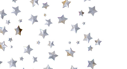 XMAS Stars - Banner with golden decoration. Festive border with falling glitter dust and stars.