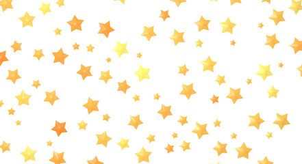 XMAS Stars - Banner with golden decoration. Festive border with falling glitter dust and stars.