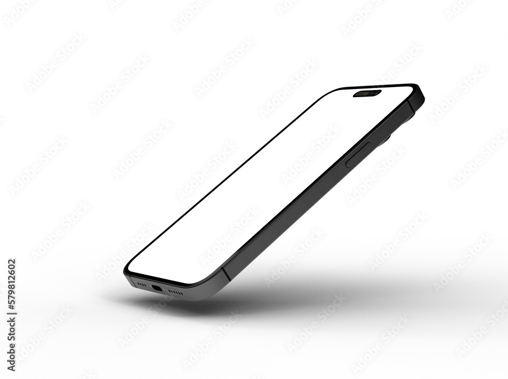 Aufkleber mockup - mobile smartphone device digital isolated 3d