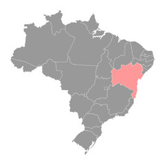 Bahia Map, state of Brazil. Vector Illustration.