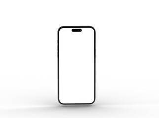 Modern glass smartphone hanging over the table