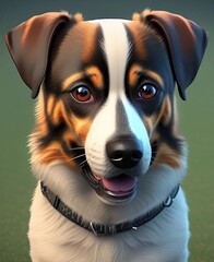 Portrait of a dog, AI generated image